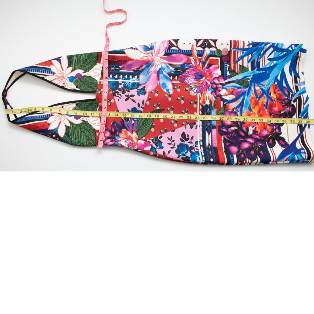 Clover Canyon Floral Geometric Print Multicolor Halter Neck Colorful Size Small - Picture 6 of 6